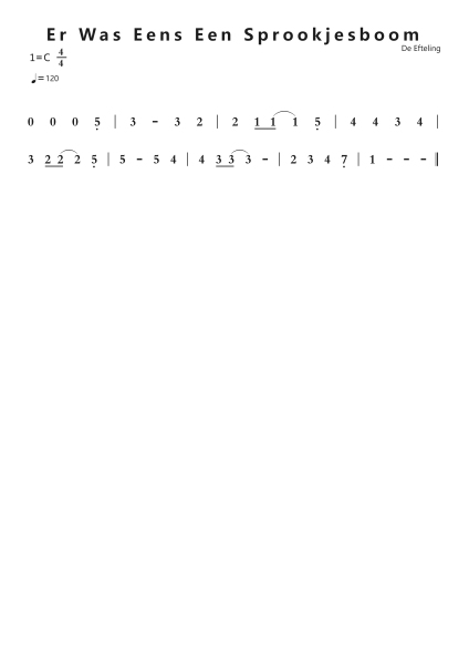 Er Was Eens Een Sprookjesboom钢琴简谱-undefined-免费下载-天天钢琴