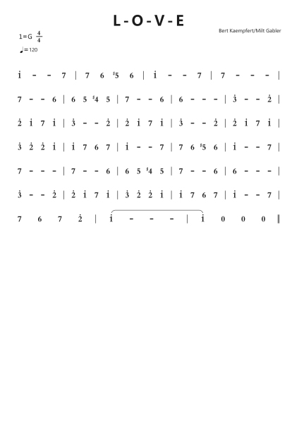 L-O-V-E钢琴简谱-undefined-免费下载-天天钢琴