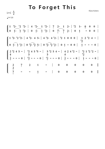 To Forget This钢琴简谱-undefined-免费下载-天天钢琴