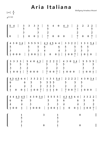 Aria Italiana钢琴简谱-undefined-免费下载-天天钢琴
