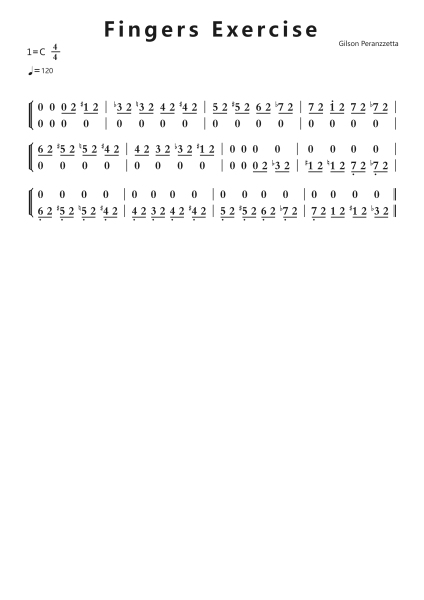 Fingers Exercise钢琴简谱-undefined-免费下载-天天钢琴