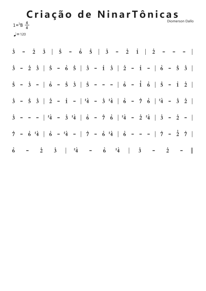 Criação de NinarTônicas钢琴简谱-undefined-免费下载-天天钢琴
