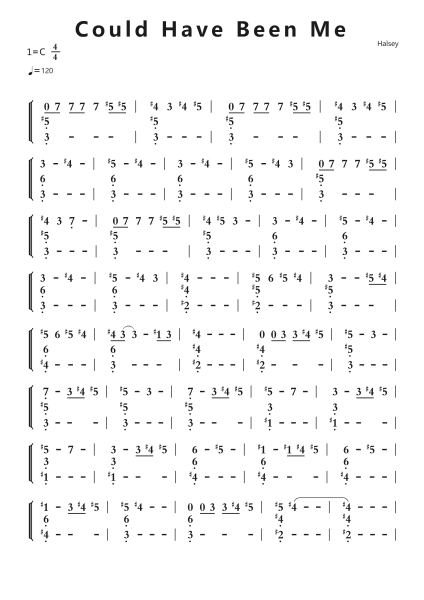 Could Have Been Me钢琴简谱-undefined-免费下载-天天钢琴