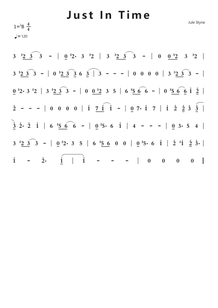 Just In Time钢琴简谱-undefined-免费下载-天天钢琴