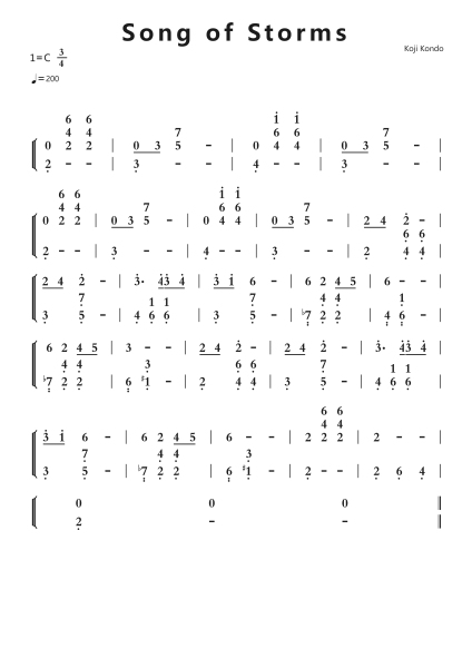 Song of Storms钢琴简谱-undefined-免费下载-天天钢琴