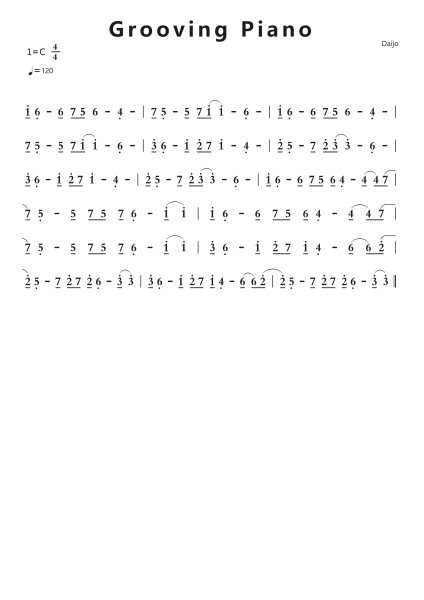 Grooving Piano钢琴简谱-undefined-免费下载-天天钢琴