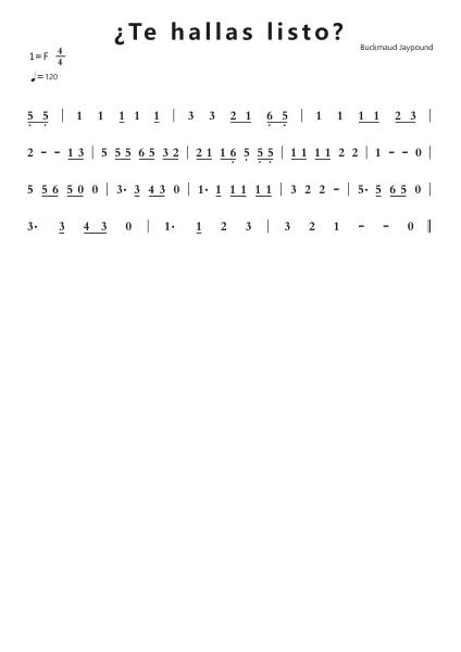 ¿Te hallas listo?钢琴简谱-undefined-免费下载-天天钢琴
