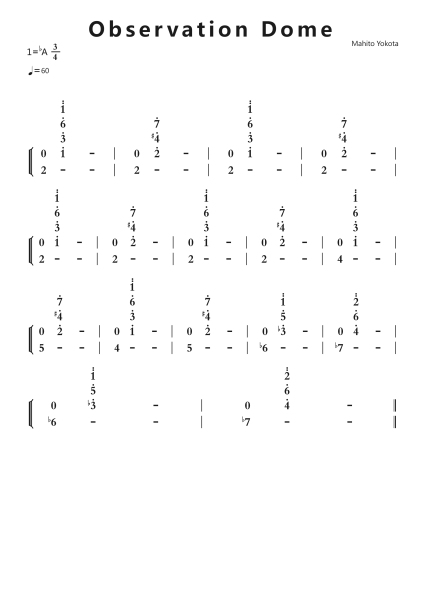 Observation Dome钢琴简谱-undefined-免费下载-天天钢琴