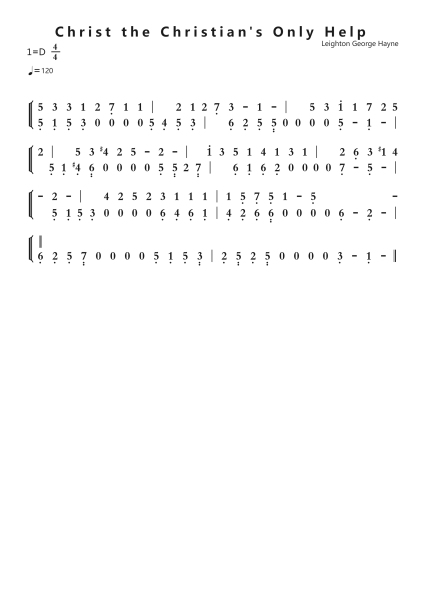 Christ the Christian's Only Help钢琴简谱-undefined-免费下载-天天钢琴