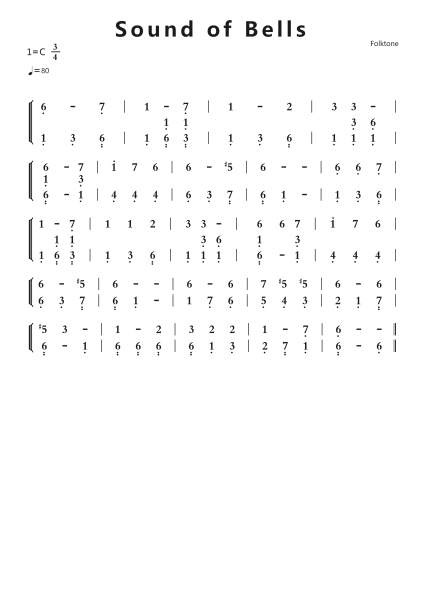 Sound of Bells钢琴简谱-undefined-免费下载-天天钢琴
