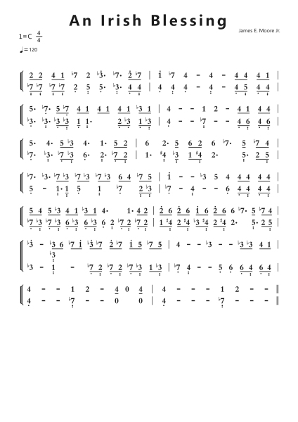 An Irish Blessing钢琴简谱-undefined-免费下载-天天钢琴