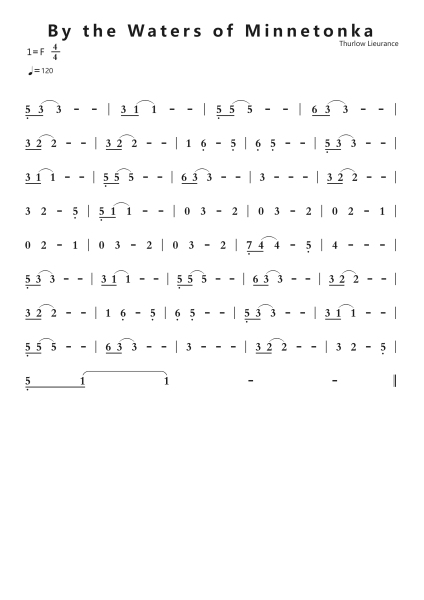 By the Waters of Minnetonka钢琴简谱-undefined-免费下载-天天钢琴