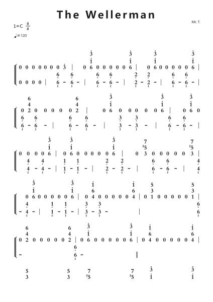 The Wellerman钢琴简谱-undefined-免费下载-天天钢琴