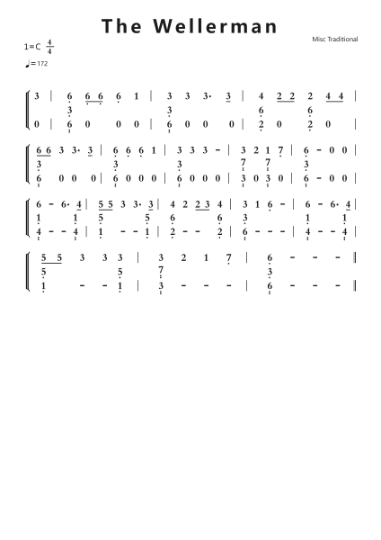 The Wellerman钢琴简谱-undefined-免费下载-天天钢琴