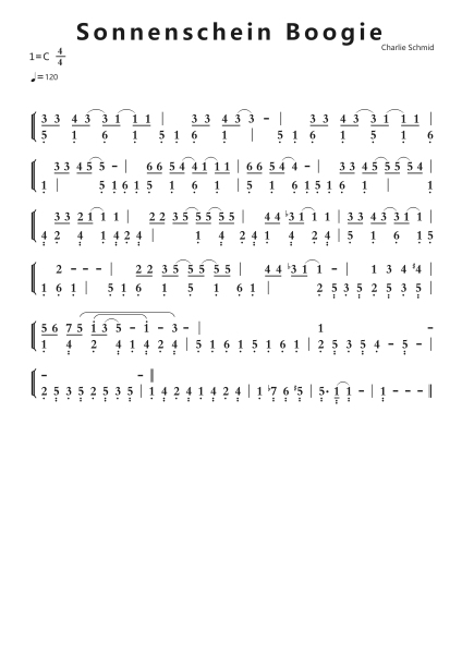 Sonnenschein Boogie钢琴简谱-undefined-免费下载-天天钢琴