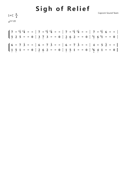 Sigh of Relief钢琴简谱-undefined-免费下载-天天钢琴