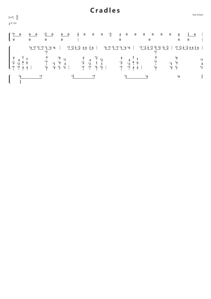 Cradles钢琴简谱-undefined-免费下载-天天钢琴