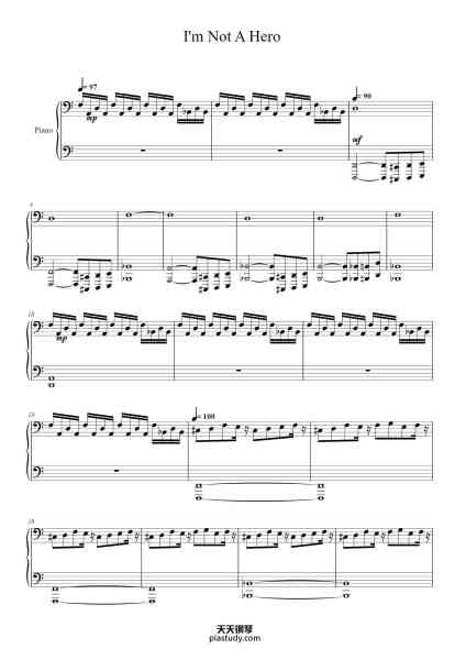 “I'm Not A Hero”钢琴谱-Hans Zimmer & James Newton Howard-免费下载-天天钢琴