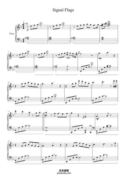 “Signal Flags”钢琴谱-Joe Hisaishi-免费下载-天天钢琴