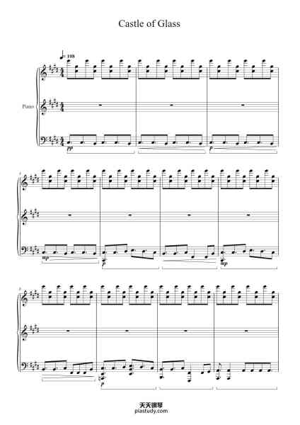 “Castle of Glass”钢琴谱-Linkin Park-免费下载-天天钢琴