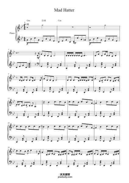 “Mad Hatter”钢琴谱-Joyceel Zavelt-免费下载-天天钢琴