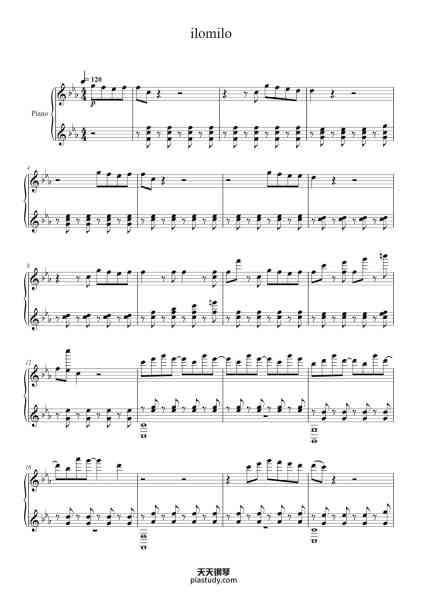 “ilomilo”钢琴谱-Billie Eilish
Arr. Night_fury81
-免费下载-天天钢琴