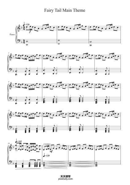 “Fairy Tail Main Theme”钢琴谱-Arr. by Varun Thavanampalli-免费下载-天天钢琴