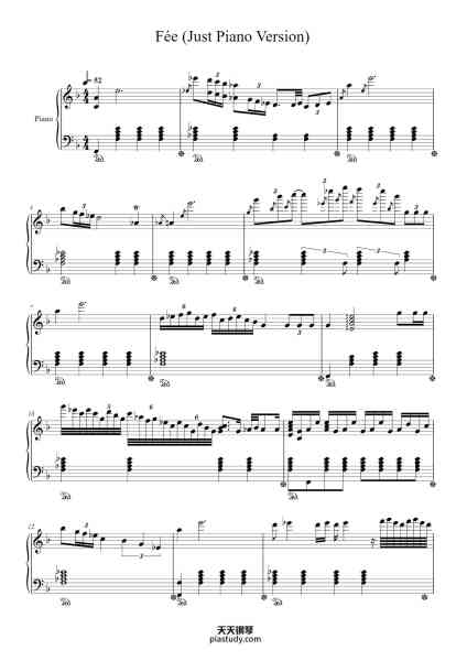 “Fée (Just Piano Version)”钢琴谱-FKJ - Vincent Fenton-免费下载-天天钢琴