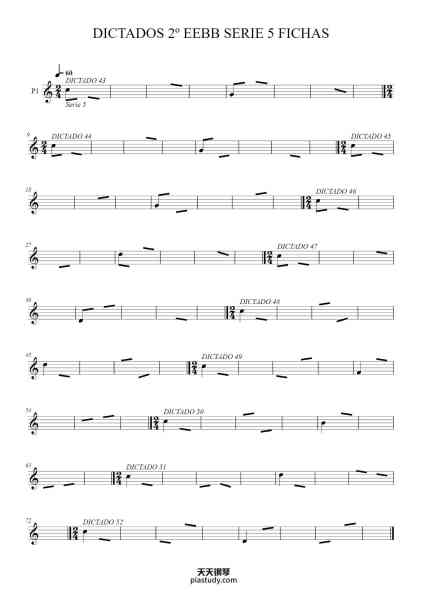 “DICTADOS 2º EEBB SERIE 5 FICHAS”钢琴谱-Martín Hernández-免费下载-天天钢琴