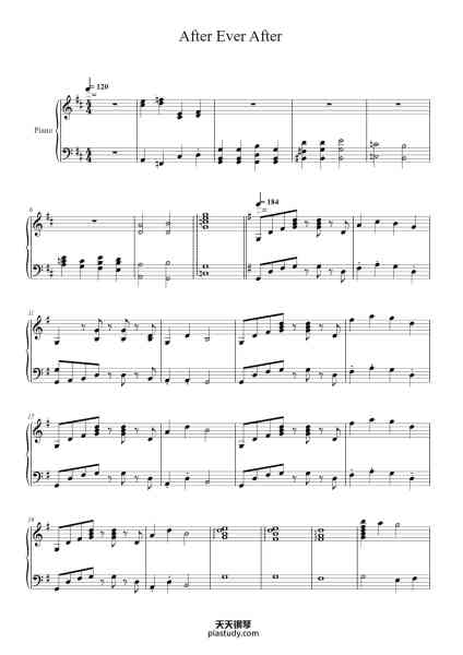 “After Ever After”钢琴谱-(Arranged by Thomas Ashford)-免费下载-天天钢琴