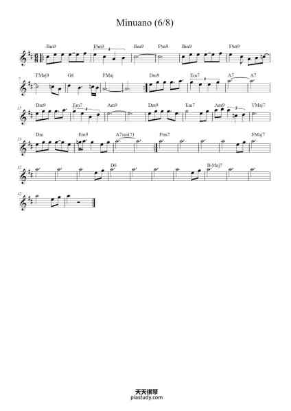 “Minuano (6/8)”钢琴谱-Metheny Mays-免费下载-天天钢琴