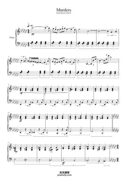 “Murders”钢琴谱-Joe Hawley, 
Miracle Musical-免费下载-天天钢琴