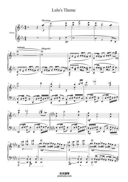 “Lulu's Theme”钢琴谱-Christian Linke-免费下载-天天钢琴