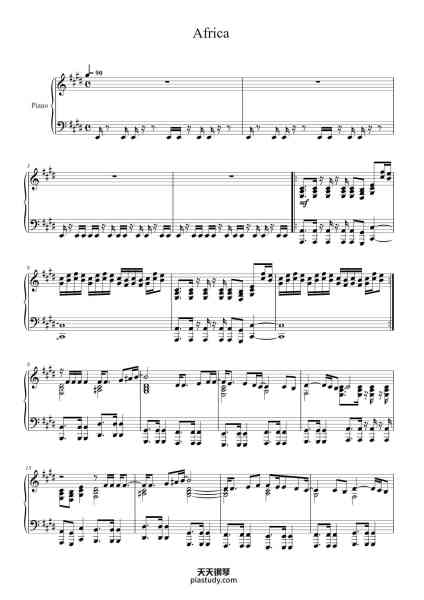 “Africa”钢琴谱-Toto-免费下载-天天钢琴