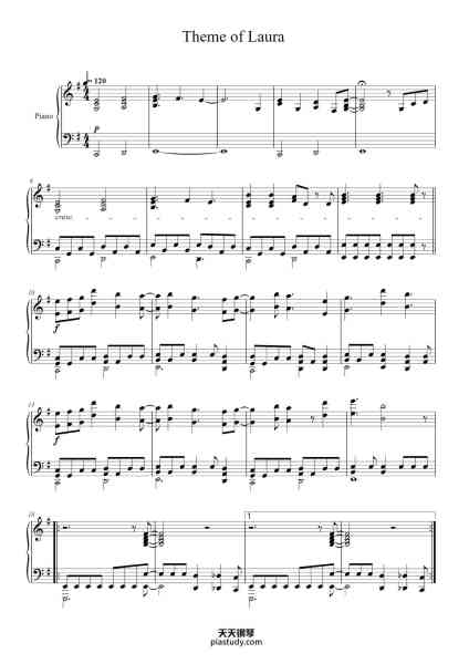 “Theme of Laura”钢琴谱-Original Artist: Akira Yamaoka Arranged by: myuu Transcribed by: Ben Topham-免费下载-天天钢琴
