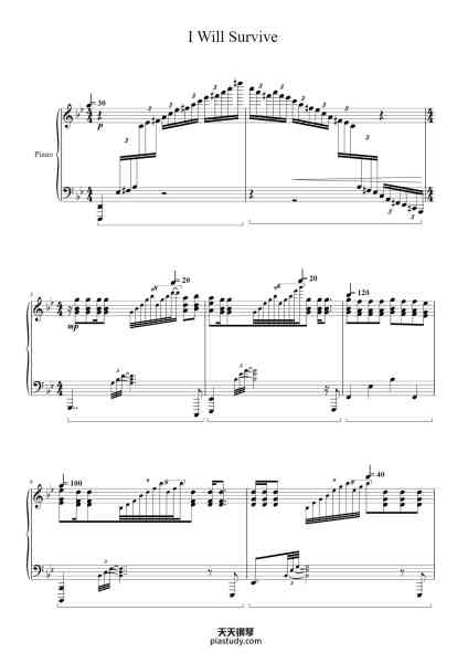 “I Will Survive”钢琴谱-Arr. by Pierre-yves Plat-免费下载-天天钢琴