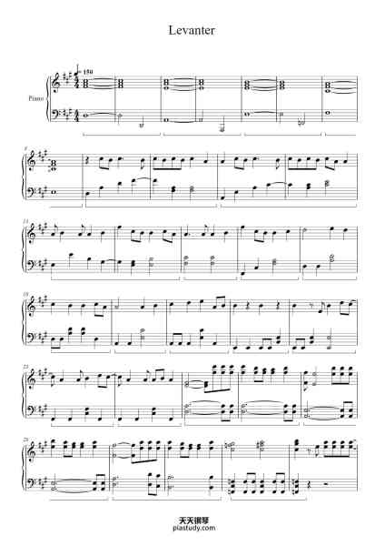 “Levanter”钢琴谱-Beckfey Earlnice-免费下载-天天钢琴