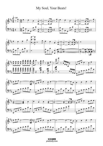 “My Soul, Your Beats!”钢琴谱-Transcribed by D_BANG-免费下载-天天钢琴
