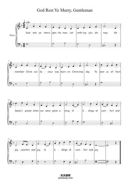 “God Rest Ye Merry, Gentleman”钢琴谱-ecto167-免费下载-天天钢琴