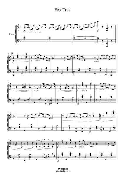 “Fox-Trot”钢琴谱-J. Martí i Cristià-免费下载-天天钢琴