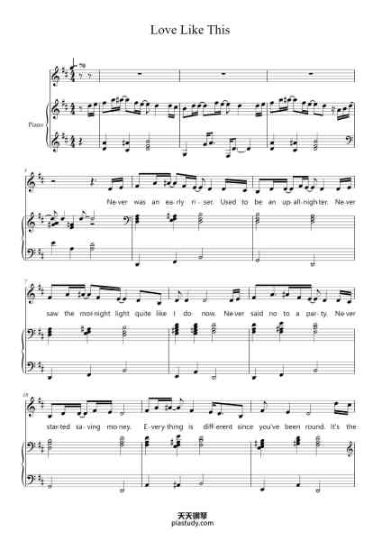 “Love Like This”钢琴谱-Ben Rector-免费下载-天天钢琴