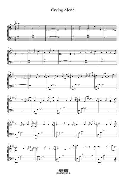 “Crying Alone”钢琴谱-作曲：Jurrivh-免费下载-天天钢琴