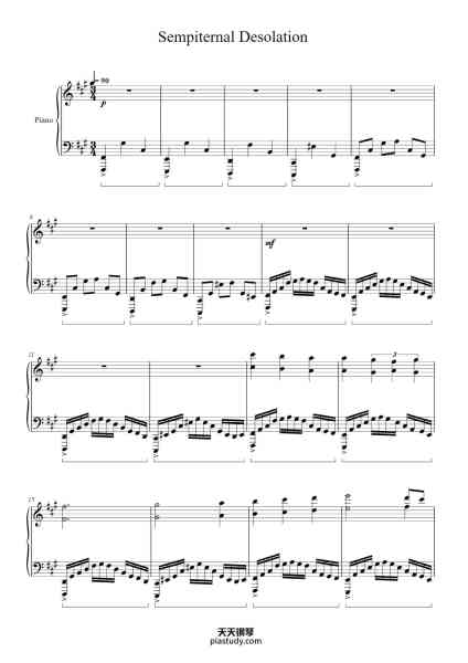 “Sempiternal Desolation”钢琴谱-Bryant Padron-免费下载-天天钢琴