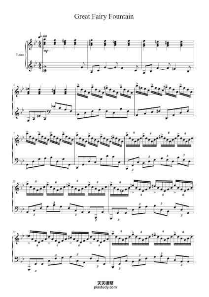 “Great Fairy Fountain”钢琴谱-Erik Correll-免费下载-天天钢琴