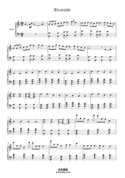 “Riverside”钢琴谱-Agnes Obel-免费下载-天天钢琴