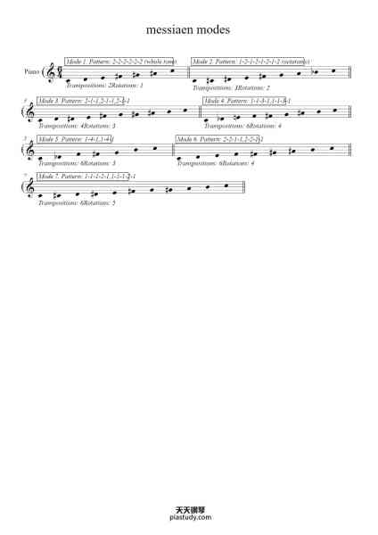 “messiaen modes”钢琴谱-Kylejy Burrene-免费下载-天天钢琴