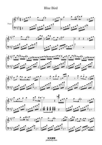 “Blue Bird”钢琴谱-Ikimono Gakari
Arr. Andrew Song-免费下载-天天钢琴