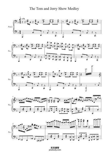 “The Tom and Jerry Show Medley (Cateen's version)”钢琴谱- Hiromi Uehara-免费下载-天天钢琴