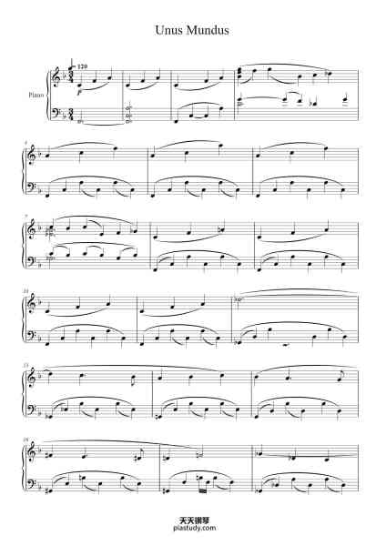 “Unus Mundus”钢琴谱-Joep Beving-免费下载-天天钢琴