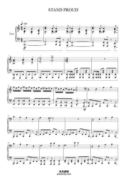 “STAND PROUD”钢琴谱-Jin Hoshimoto
arr. Joshua Vesperman
-免费下载-天天钢琴